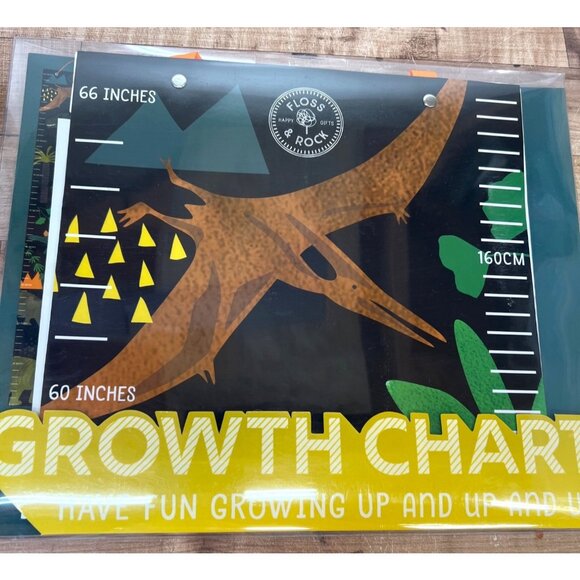 Floss & Rock Dinosaur Glow in The Dark Growth Chart - Picture 1 of 3